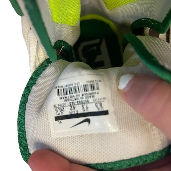 Nike Force Savage Elite TD High Top Football‎ Cleats White/Green Men\'s Size 8.5 main image 7